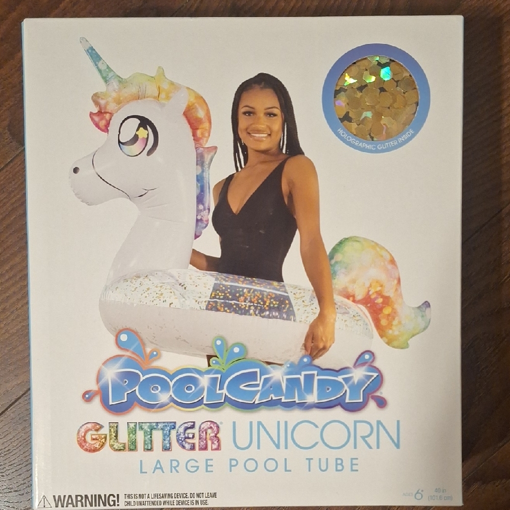 Glitter Unicorn Pool Tube